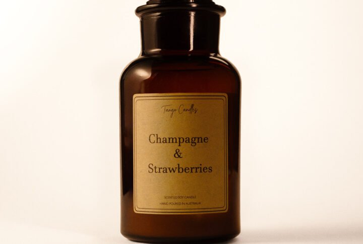 Luxury Champagne and Strawberries Candles | Tango Candles
