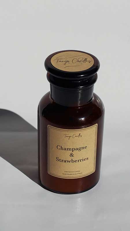Tango Candles — Hand-Poured Soy Candles in Australia 3 Champagne & Strawberries apothecary