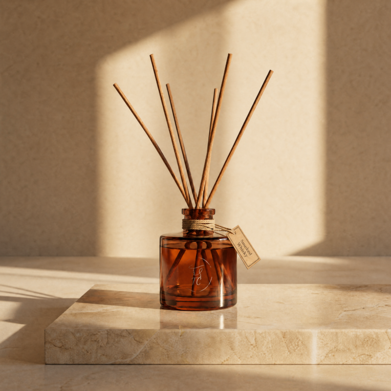 Smoked Whisky Reed Diffuser – Luxury Home Fragrance